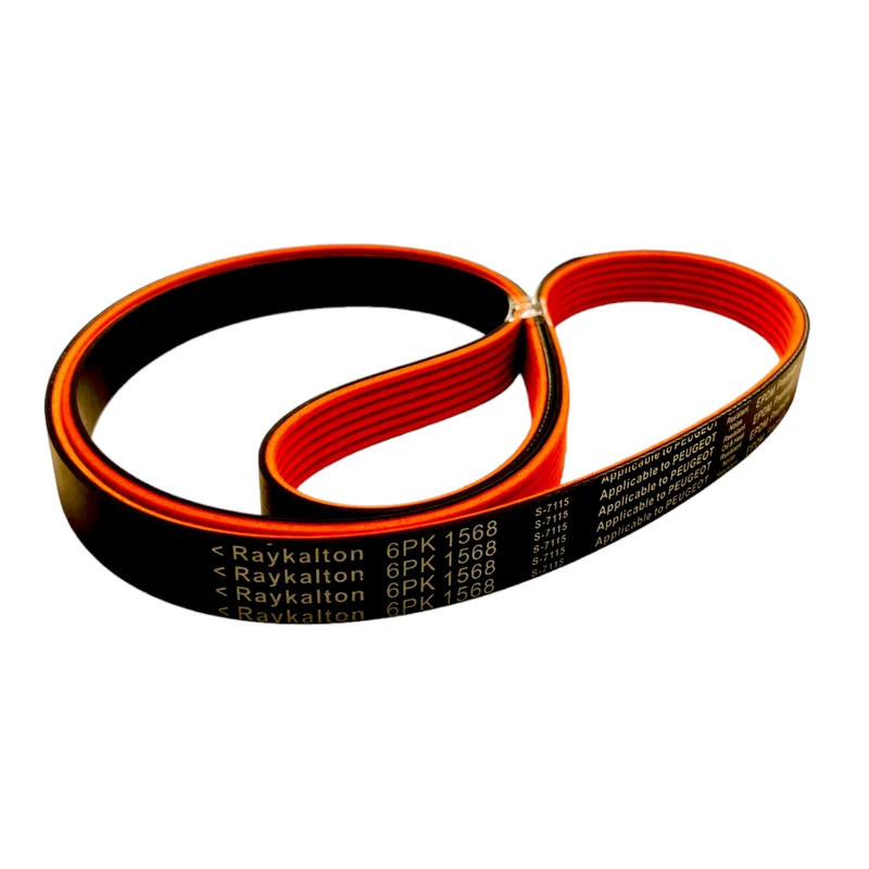 تسمه دینام رایکالتون مدل مولد روکش دار EPDM کد 6PK1568 مناسب برای پژو 206 تیپ 5 و 6